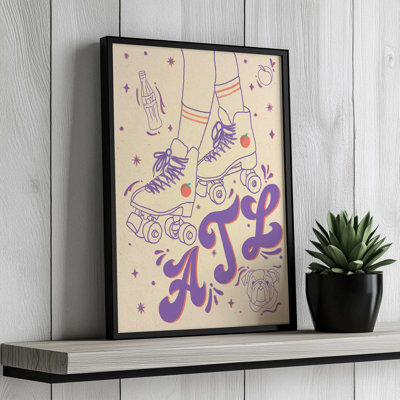 ATL Rollerskate Illustration by Deny Designs Art Print
