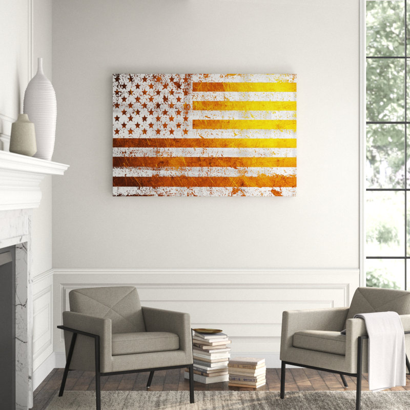 The Golden Standard Print by N Perez, 40" H x 60" W x 2.5" D, Metal