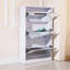 Armoire à chaussures moderne avec miroir et rangement, idéale pour ranger les chaussures et décorer le vestibule