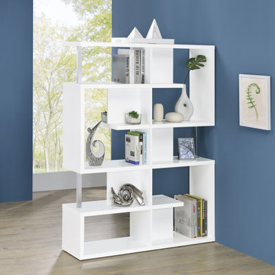 Petula 5-tier Geometric Bookcase