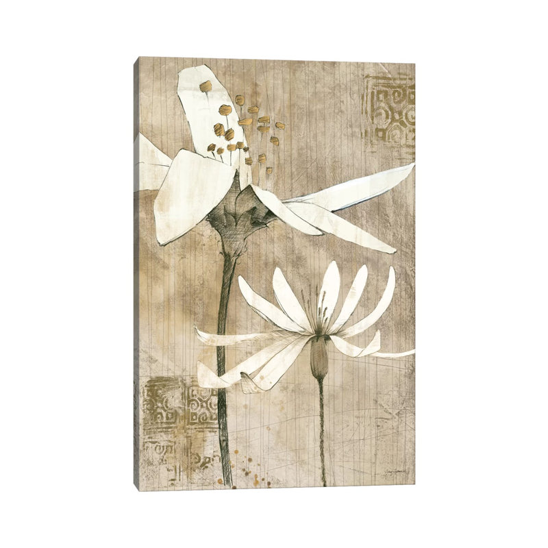 Pencil Floral II by Avery Tillmon - Gallery-Wrapped Canvas Giclée on Canvas, Wrapped Canvas, 20.32 cm H x 30.48 cm W