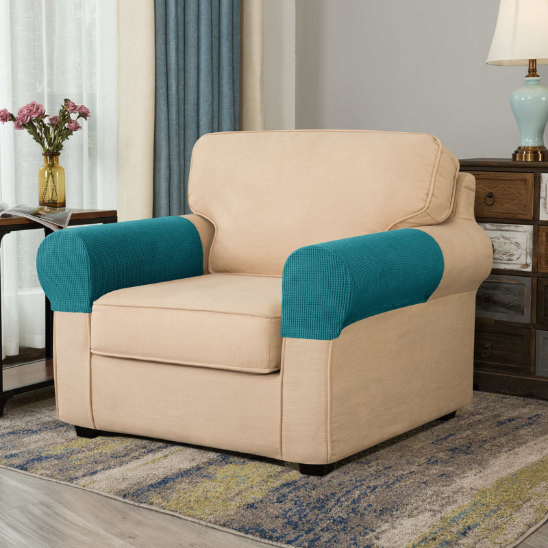Housse pour fauteuil à coussins carrés Arainy, Bleu sarcelle