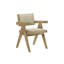 Chaise de salle à manger en bois de chêne clair avec 2 fauteuils rembourrés pour la salle à manger