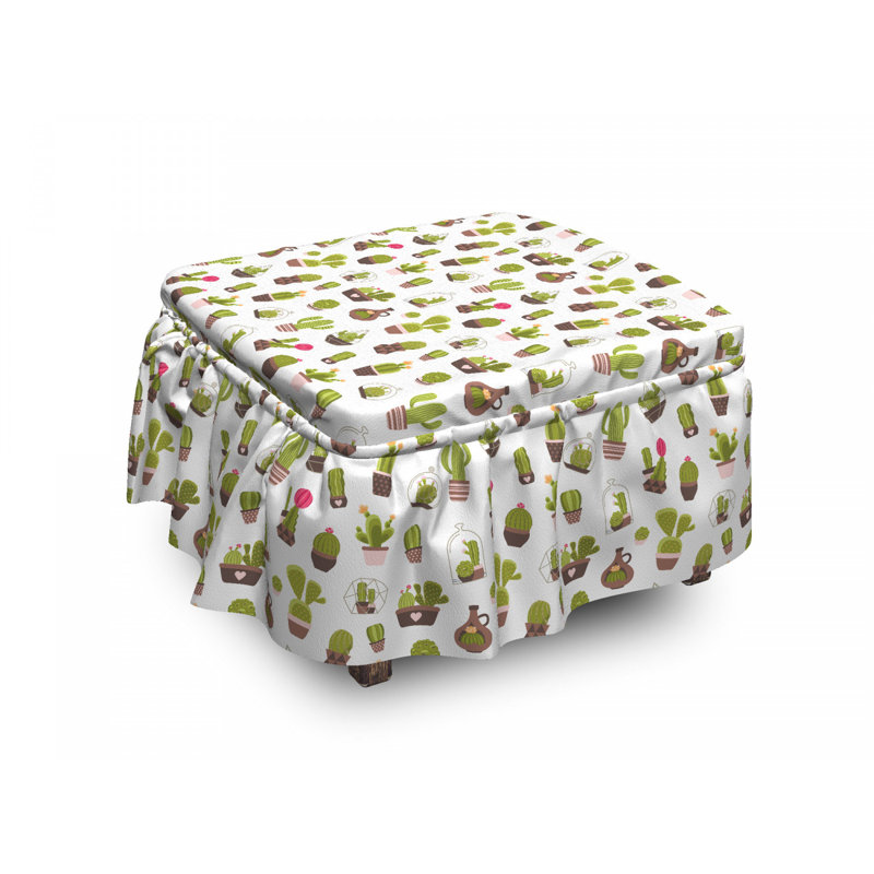 Housse pour repose-pieds plantes grasses plantes de jardin