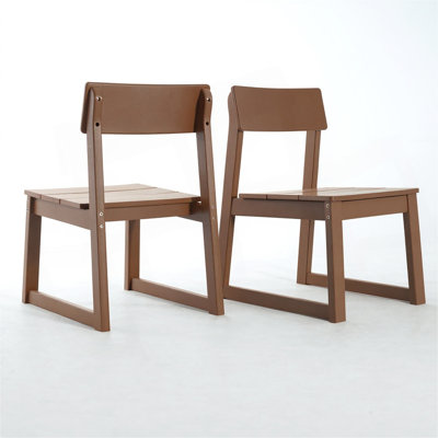 2-Pack HDPE outdoor & garden backres Modernist Designt chairs