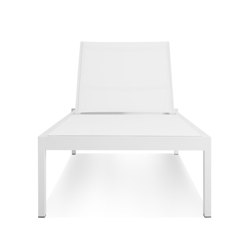 Skiff Outdoor Sun Lounger Single Chaise, White