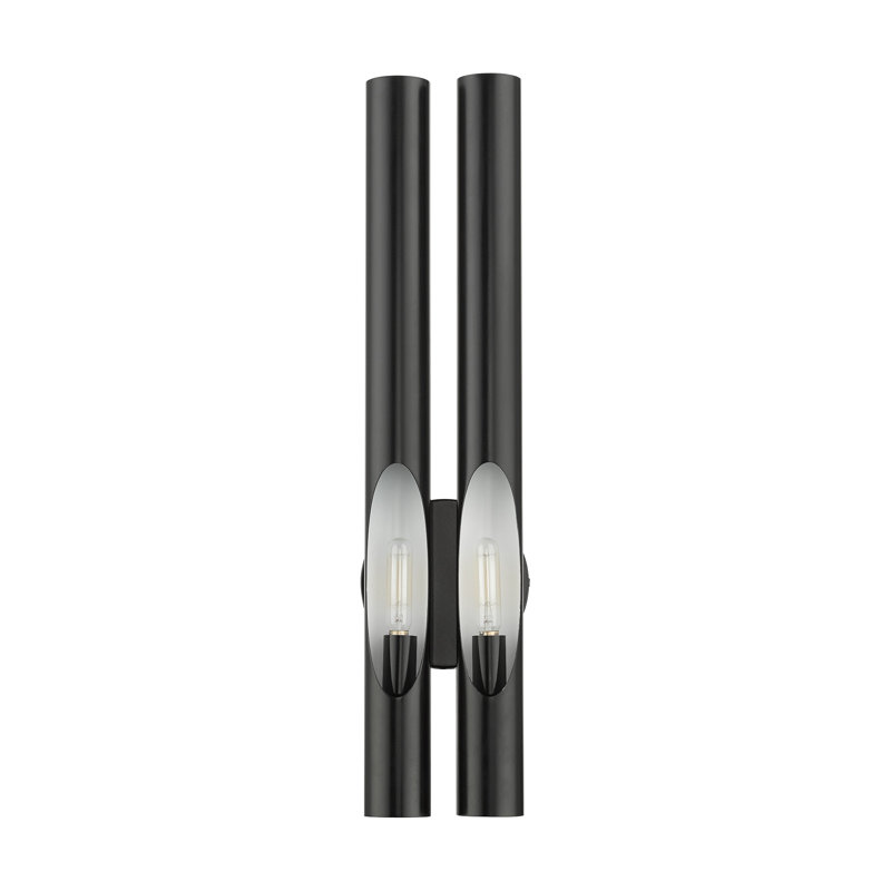 Clearlake Armed Sconce, Shiny Black
