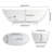 71" Premium Solid Surface Deep Soaking Bathtub