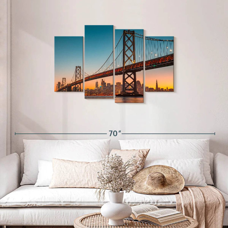 Lilie SF, pont d'Oakland Bay, H 27 po x l 43 po