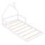 Lit simple simple au sol avec tête de lit en forme de maison - Améliore le confort de la chambre à coucher En bois de pin massif enchanteur-158578708-158578706