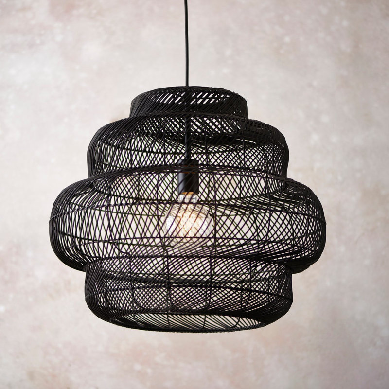 Dalhem 1 - Light Matt Black Dome Pendant