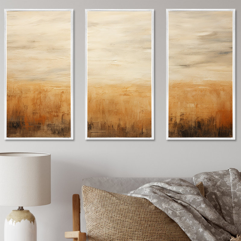 Ensemble de salon mural prairies majestueuses VI - Prairies, Cadre flottant blanc, H 40 po x l 60 po x P 1 po