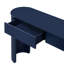 Console moderne avec design cannelé et rangement - Bleu marine. Minimaliste 2 tiroirs pour le salon. Stabilité des pieds courbés dans les tiroirs. Zone de fonctionnalité.