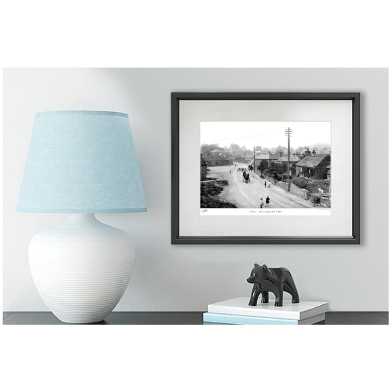 Eyam, The Square 1919 - Single Picture Frame Print, 45cm H x 60cm W x 2.3cm D