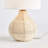 Jaylee Woven Cane Rattan Teardrop Mini Table Lamp in Whitewash