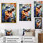 «Colorful Roaring Trex Dinosaur II», art mural dinosaure-1854877595-1854877589