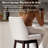 Eriqa Swivel 30.6'' Bar Stool, White-725924854