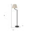 Lampe sur pied avec bras pivotant 60 po bronze avec abat-jour empire beige