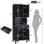 Grande armoire de salle de bain autoportante avec tablettes réglables