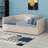 Daybed With Extended Pop Up Trundle, Upholstered Sofa Bed Daybed, Space-Saving To Design For Guest Room, Velvet-2047455168