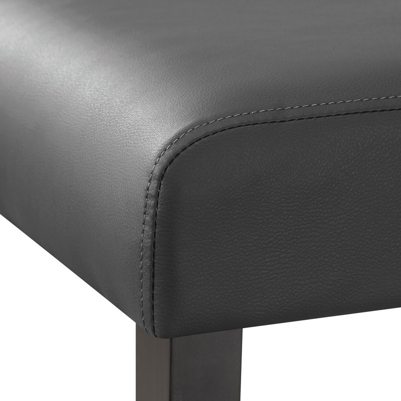 Modern Faux Leather Waterproof Upholstered Dining Chair, Gray