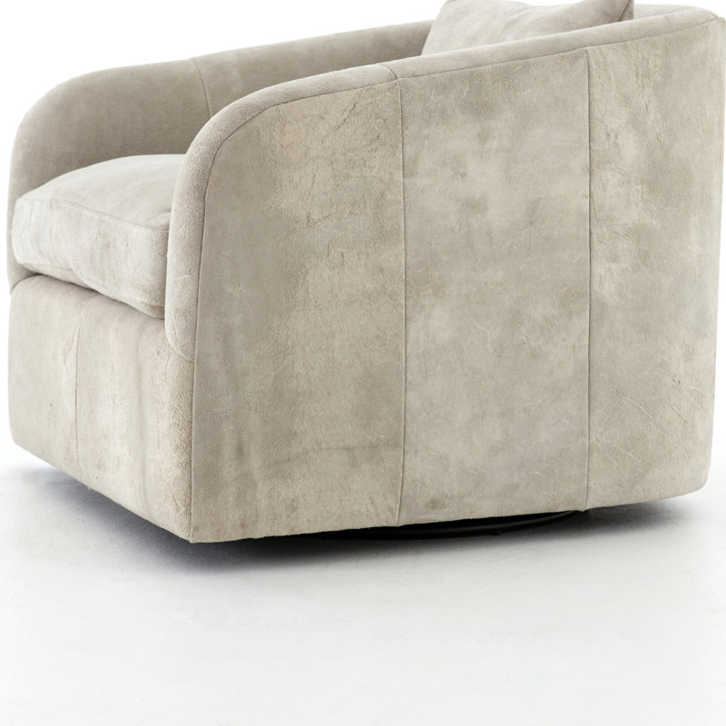 Topanga Swivel Barrel Chair, Polyester Blend, Knoll Natural