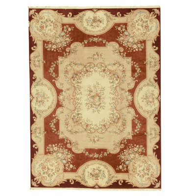 Handmade Silk and Wool Area Rug