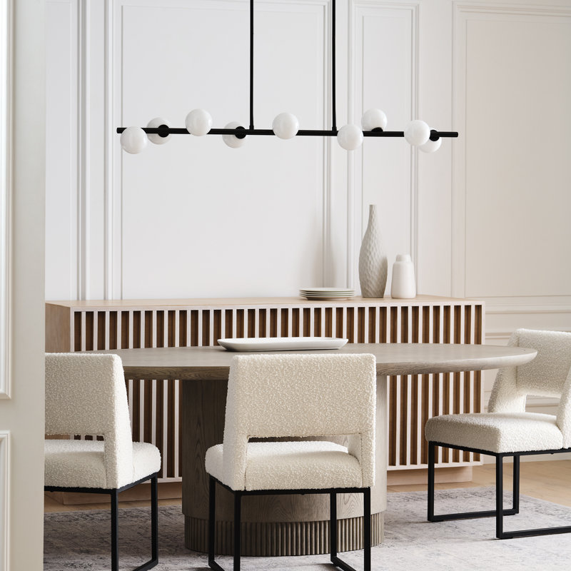 Rouse Sean Lavin Colston 9 Light Dining Room Chandelier With Milk Shade, Aged Iron