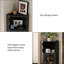 55.12"French-style black bedroom triangular storage cabinet