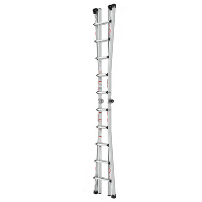 Aluminum Multi-Position Ladder With Wheels, 300 Lbs Weight Rating, 22 FT