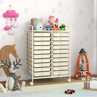 20 Drawers Rolling Storage Cart Art Craft Organizer On Wheels Multipurpose