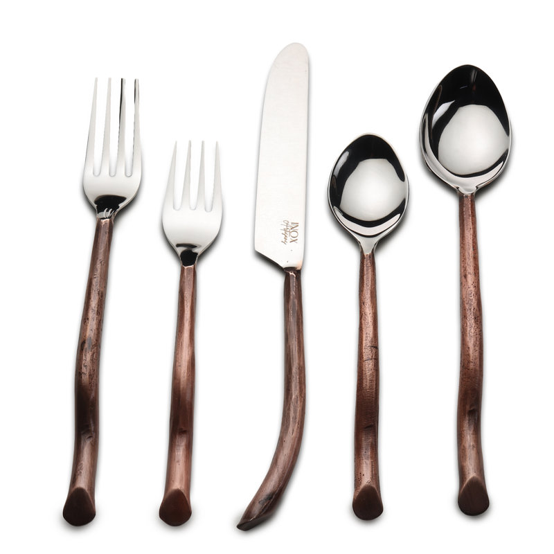 Ensemble de couverts Inox Twig Design, Cuivre