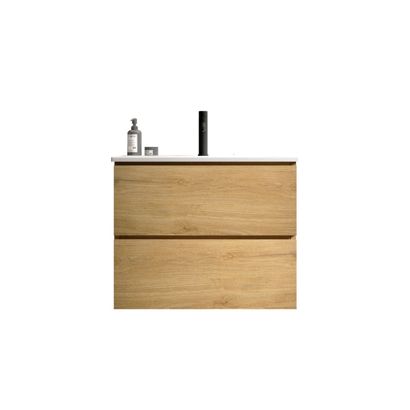 Meuble-lavabo 24 po Modern, Noyer
