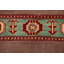 Tapis brun en laine noué à la main de conception unique 3 pi 4 po x 4 pi 10 po Foy