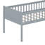 Structure de lit simple avec glissoire et tablette de rangement, lit plateforme en bois avec échelle et garde-corps, lit avec rangement sous le lit-1242377807