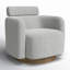 Fauteuil d'appoint pivotant avec appui-tête réglable Becerril-1899824105-1899824102