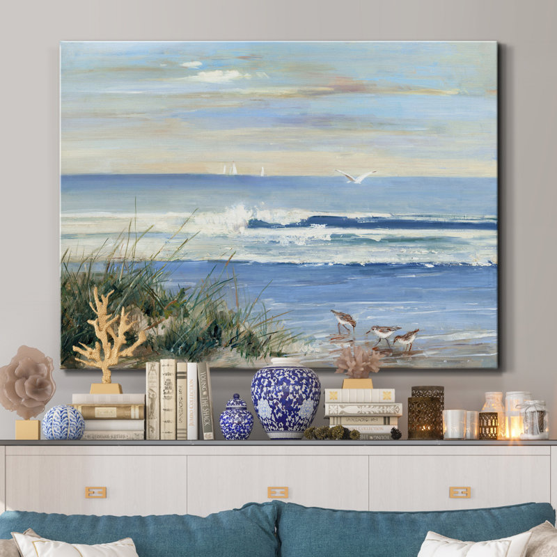 Beach Combers - reproduction d'art sur toile tendue, H 32 po x l 24 po x P 1 po