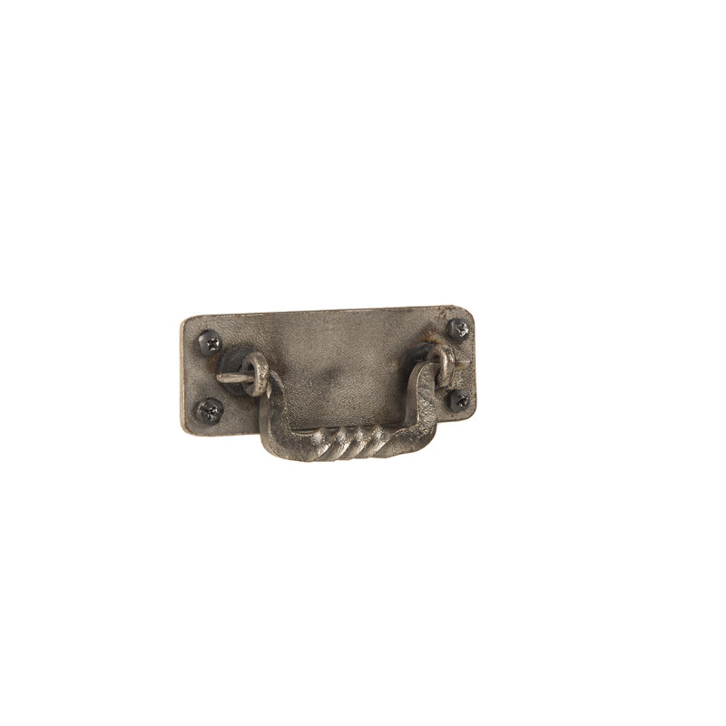 Hand Forged Natural Iron 4" Traditional Cabinet Handle