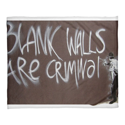 Banksy Sewn Throw Blanket