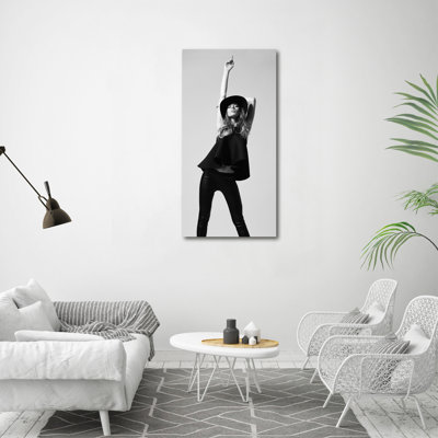 Woman In Black - Wrapped Canvas Print