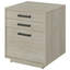 Classeur 3 tiroirs gris