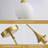 1 - Light Brushed Gold Single Pendant with Milk Glass