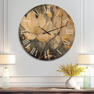 Horloge murale Magnolias Nature Elegance III