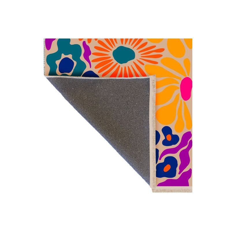 Tapis décoratif multicolore multicolore, Sous-tapis rectangulaire 3 pi 11 po x 5 pi 11 po i