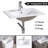 Wonline 18.1'' White Ceramic Rectangular Bathroom Sink with Faucet and Overflow