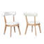 Ensemble de 2 chaises de salle à manger rembourrées modernes
