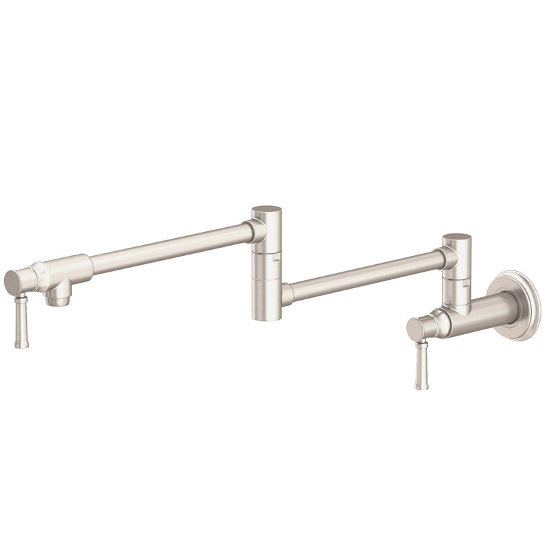 Stripling Wall Mount Pot Filler, Satin Nickel (PVD)