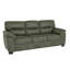 Canapé moderne en tissu de 81 po avec accoudoirs rembourrés et pieds triangulaires noirs, canapé rembourré 3 places pour le salon, vert olive.-1027424819