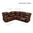 Talley 5-Seat Faux Leather Reclining Sectional Sofa with Storage Console and Drop Down Table-129225415