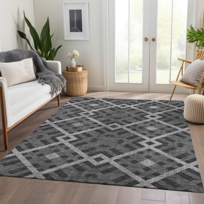 Loreen Geometric Indoor / Outdoor Rug, Rectangle 3' x 5'